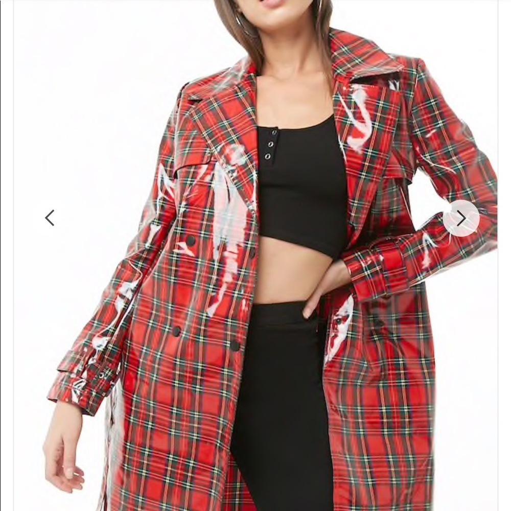 NWT Forever 21 Vinyl Trench Coat Size Small
